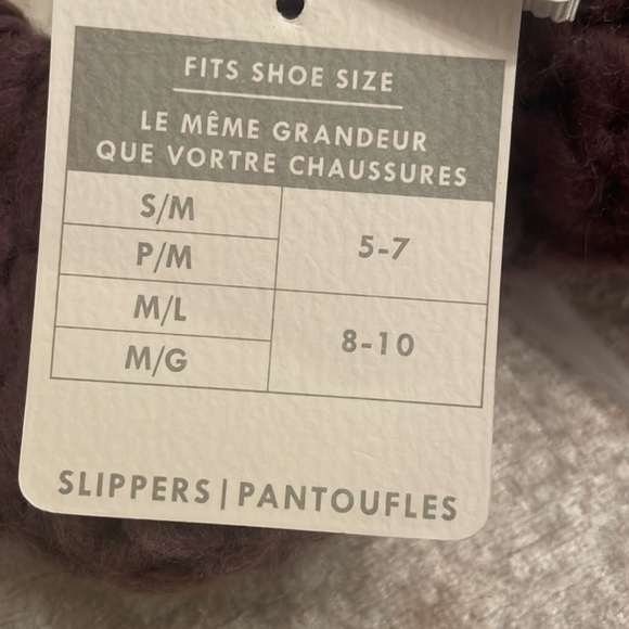 Brand New Lemon Popcorn Pom Pom Ballerina Slippers Knit Slip On Sherpa Purple - Picture 7 of 10